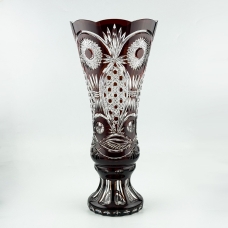 Ваза Хрустальная Для Цветов "Колокол" рубиновая